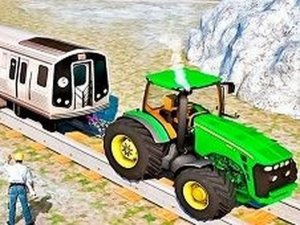 Tractor Towing Train 3D Arcade