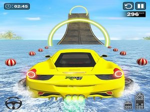 Water Surfing Car Stunt Game