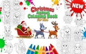 Christmas Animal Coloring Book for Kids - Free Coloring Game