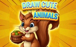 Draw Cute Animals - Kids Drawing & Coloring Game