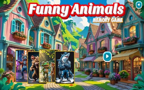 Funny Animals Memory Game: Brain Training Puzzle Online