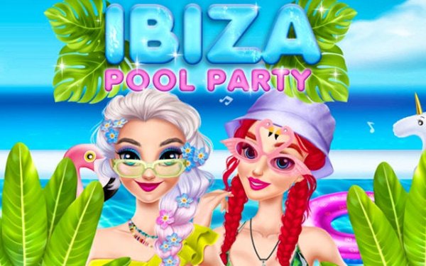 Ibiza Pool Party: Disney Princess Makeover Online Game