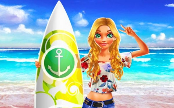 Nina - Surfer Girl: Beach Makeover & Design Online Game