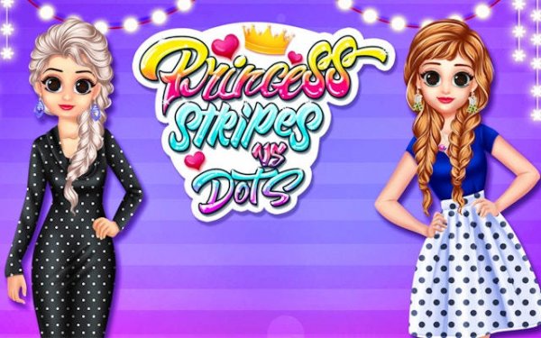 Princess Stripes Vs Dots Dress Up Online Game