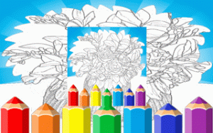 Floral Coloring Book for Relaxation
