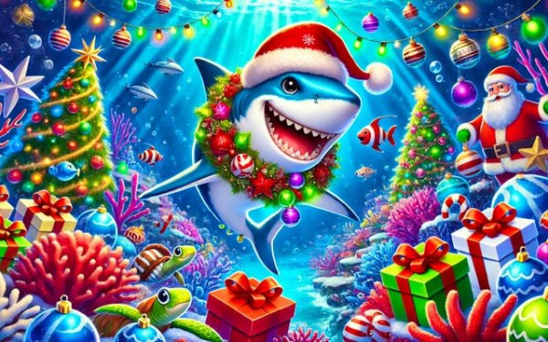 Santa Shark: Ocean Predator Online Game